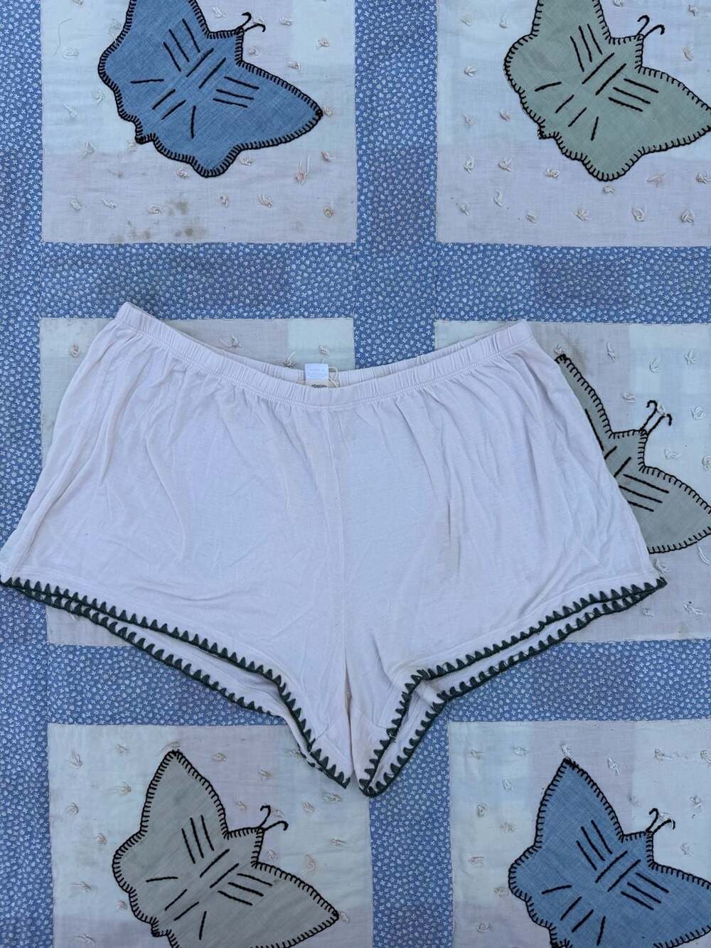 Eberjey Frida Shortie Pajama Shorts Ivory White Modal M